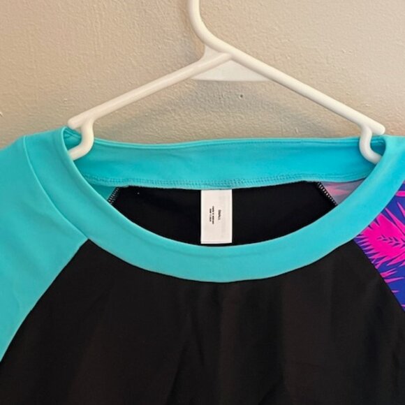 NEW-SWIMSUIT TOP with Long Sleeves Women's Size S - Melanie Palm Beach - Picture 4 of 14